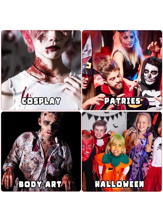 Bowitzki Halloween Makeup Palette 5 Colors Face Body Paint Oil Based With Brush For Zombie Skeleton Clown Witch Football Baseball Sports Sfx Costume Cosplay Dress Up (Classic) - Image 4