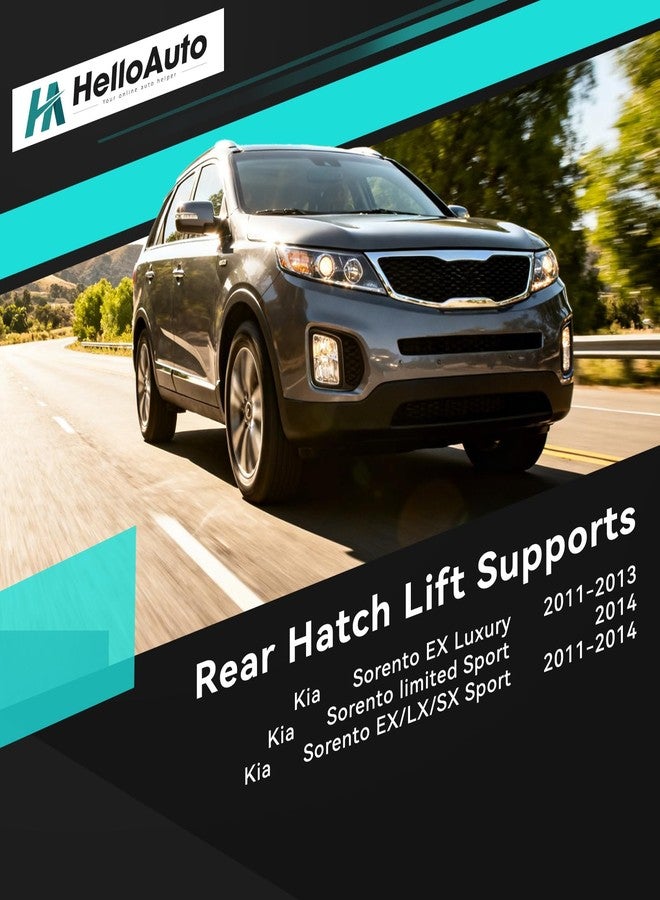 HelloAuto Rear Hatch Lift Supports Compatible with Kia Sorento 2011-2014, Liftgate Tailgate fit for EX/LX/SX/Luxury, Trunk Struts Shock Spring fit for Limited, 6261, PM3048, 817711U000(Set of 2) - Image 2