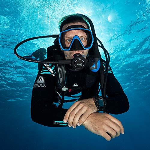 TUSA M-1003 Freedom Elite Scuba Diving Mask, Black/Ocean Green - Image 5