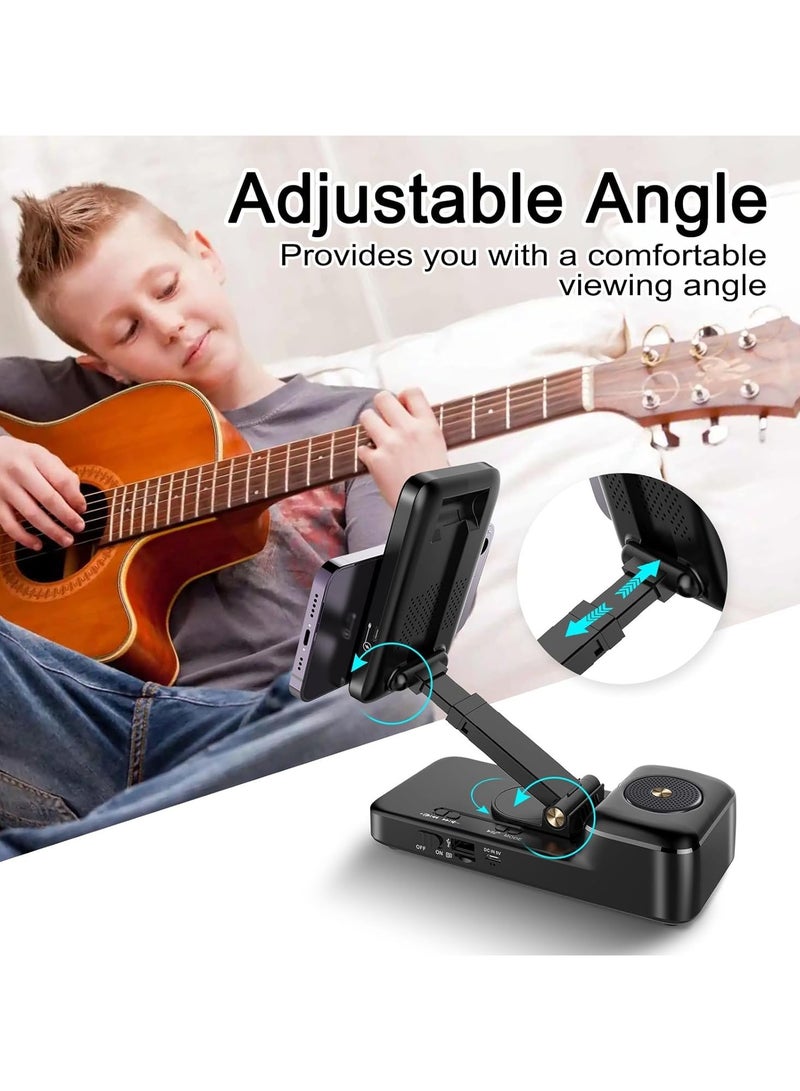 Beauenty Bluetooth speaker with wireless charging phone holder, adjustable and portable, gifts for men and women, HD surround sound speakers, birthday gifts for men and women - Image 3