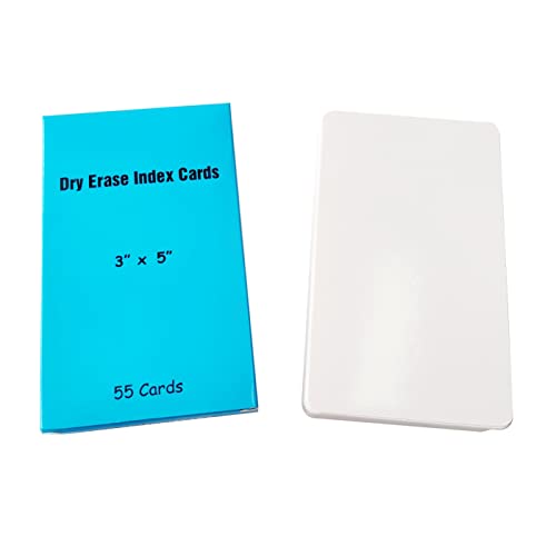 IMAGAME Dry Erase Index Cards, 3” x 5”, 55pcs Laminated Cards, Both Sides Blank, Reusable Dry Erase Note Cards for School, Office, Home, to Do Lists, Multipurpose Index Card Sheets - Image 2