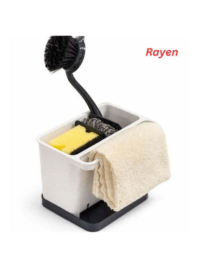 Rayen Sinkware Organiser – Compact Kitchen Sink Sponge & Brush Holder with Draining Base – Spanish Brand (Since 1954) - Image 1