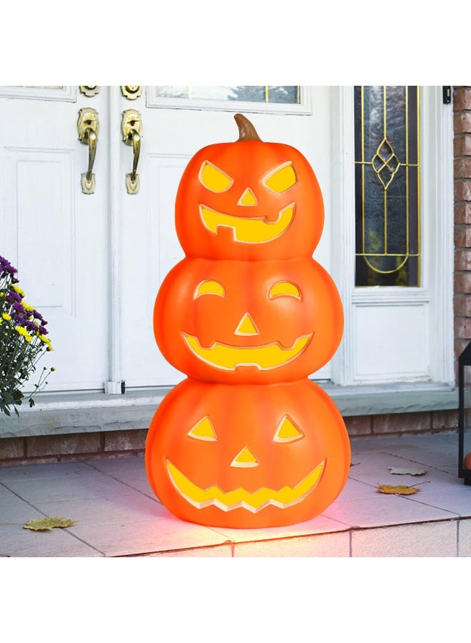 HI-FINE Halloween Pumpkin Light Led Decorative Pumpkin Lamp for Indoor Halloween Decor Realistic Design for Fall Celebrations for Parties and Thanksgiving Home Decoration - Image 2
