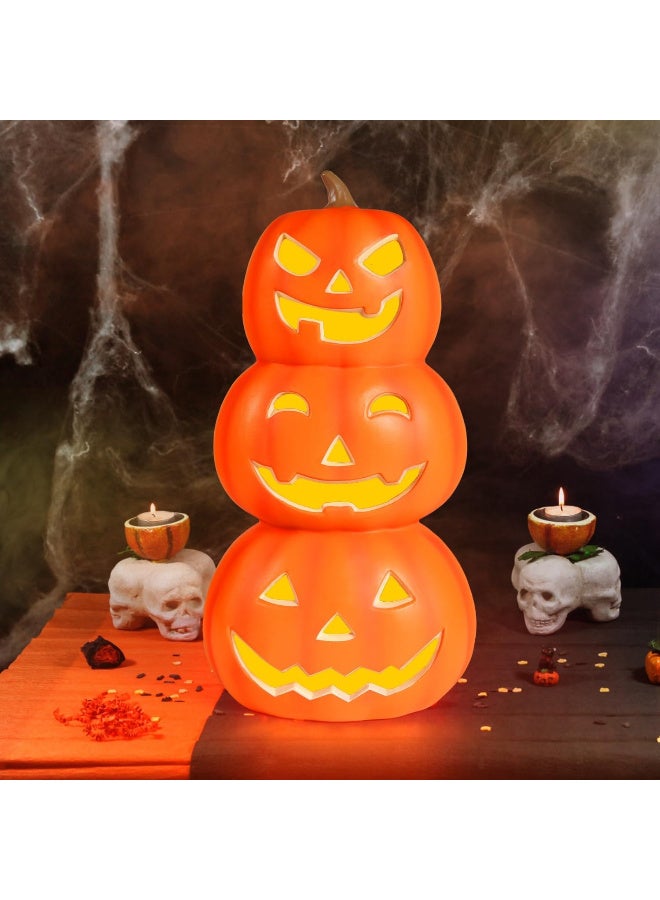 HI-FINE Halloween Pumpkin Light Led Decorative Pumpkin Lamp for Indoor Halloween Decor Realistic Design for Fall Celebrations for Parties and Thanksgiving Home Decoration - Image 4