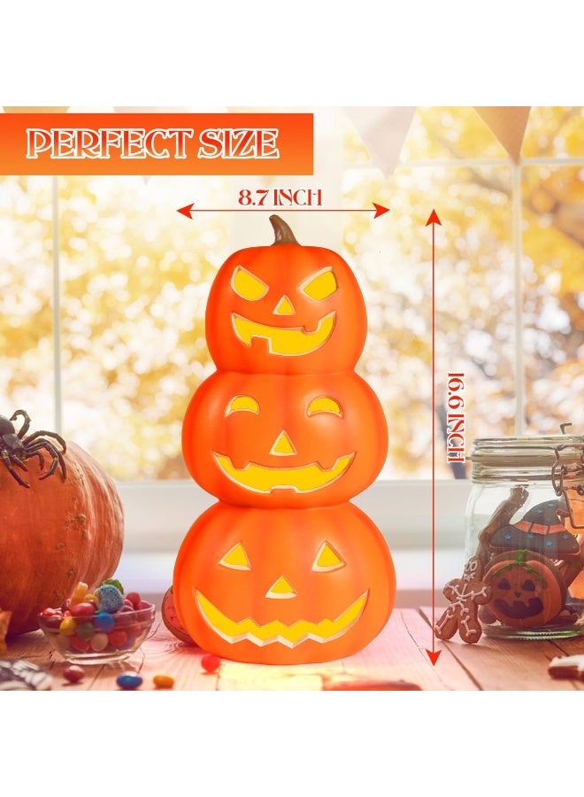 HI-FINE Halloween Pumpkin Light Led Decorative Pumpkin Lamp for Indoor Halloween Decor Realistic Design for Fall Celebrations for Parties and Thanksgiving Home Decoration - Image 3