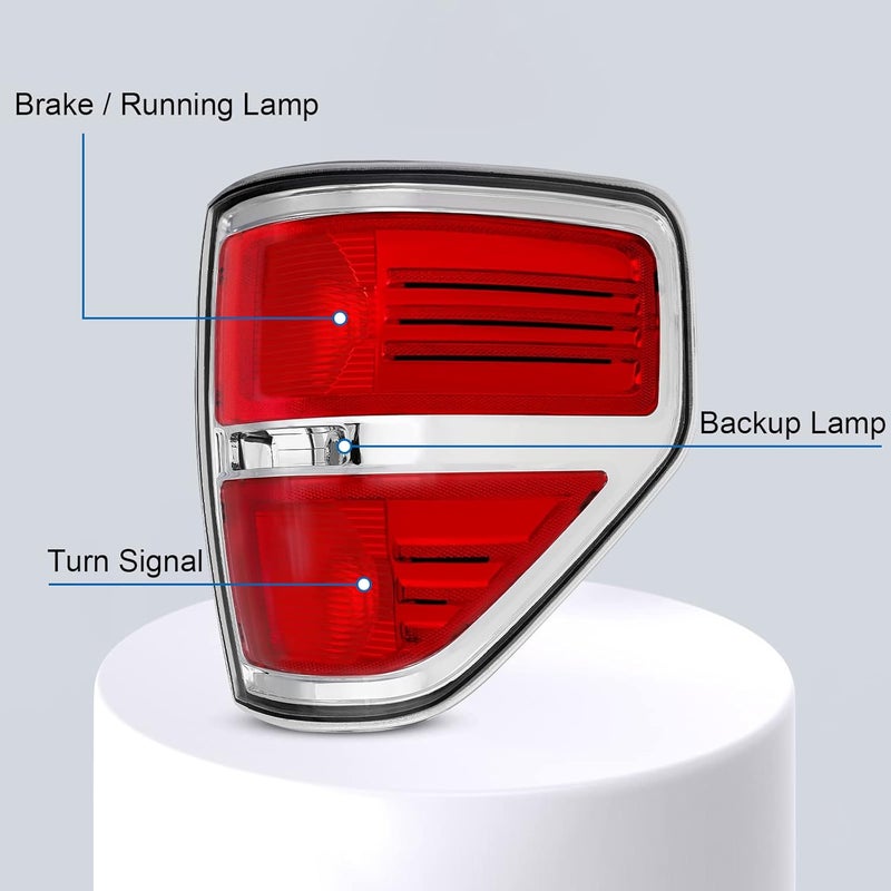Telpo Tail Light Assembly for 2009-2014 Ford F-150 Pickup Truck (Driver and Passenger Side) - Image 2