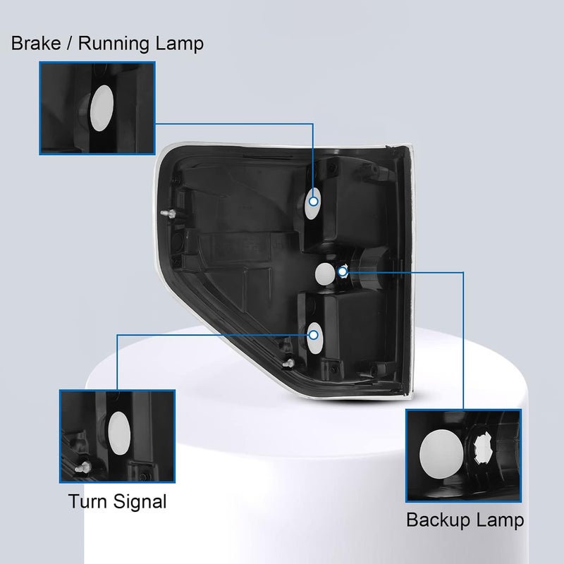 Telpo Tail Light Assembly for 2009-2014 Ford F-150 Pickup Truck (Driver and Passenger Side) - Image 3