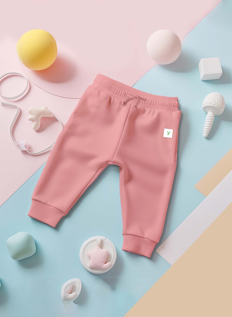LUAY Unisex 100% Bamboo based Ultra-Soft fabric Sweat Pant_Peach  - Image 1