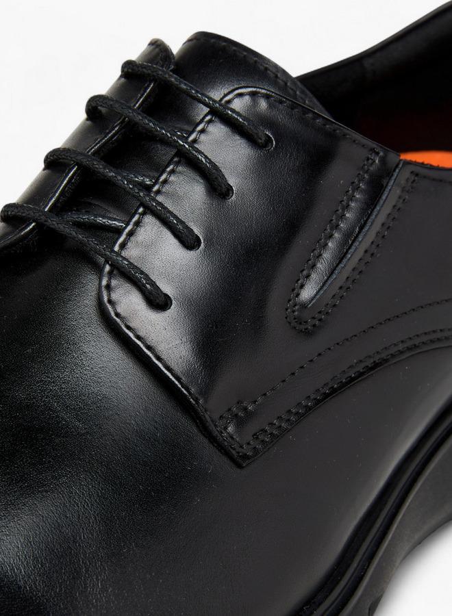 Le Confort Solid Lace-Up Derby Shoes - Image 4