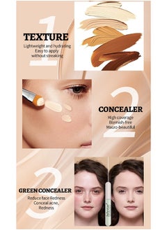 Julystar Professional Make Up  Liquid Concealer,Matte Liquid Skin Concealer(#02)  - Image 4