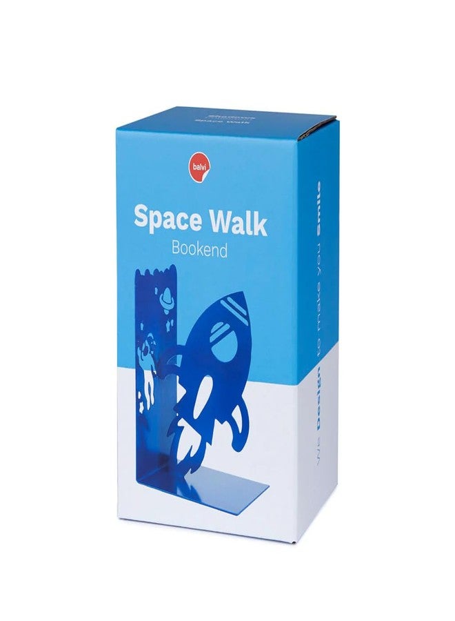 Balvi Bookend Space Walk Blue Colour Inspired by an Adventurous Journey into Space Metal - Image 4
