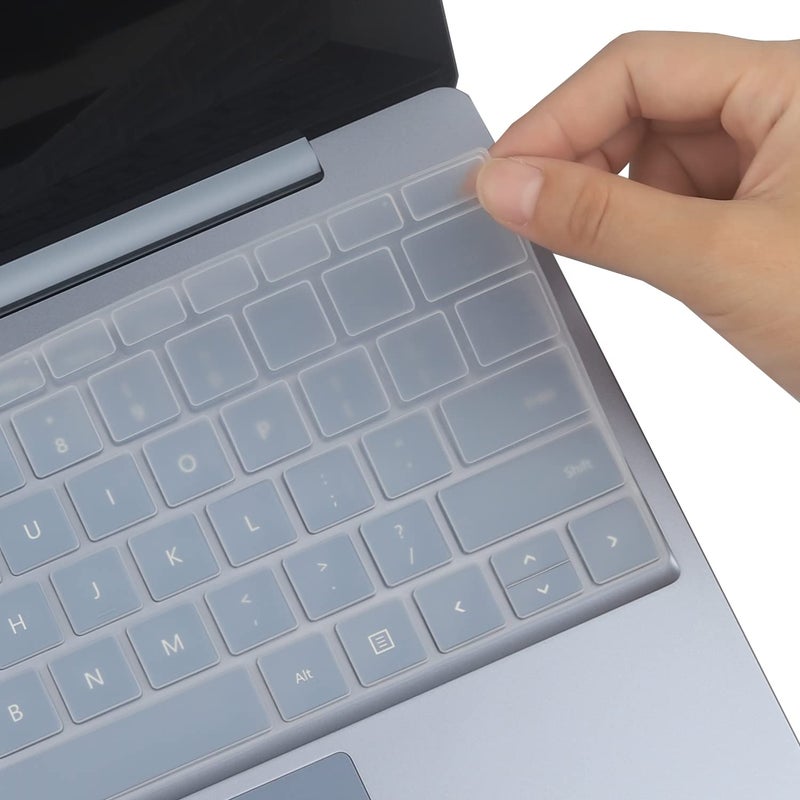 MUBUY-GOL غطاء لوحة مفاتيح لجهاز Microsoft Surface Laptop Go 12.4"، 12.4" Surface Laptop Go 3 (2023)، 12.4" Surface Laptop Go 2 (2022)، 12.4" Surface Laptop Go (2021 2020) (لا يناسب Surface Go 10.5") - شفاف - Image 5