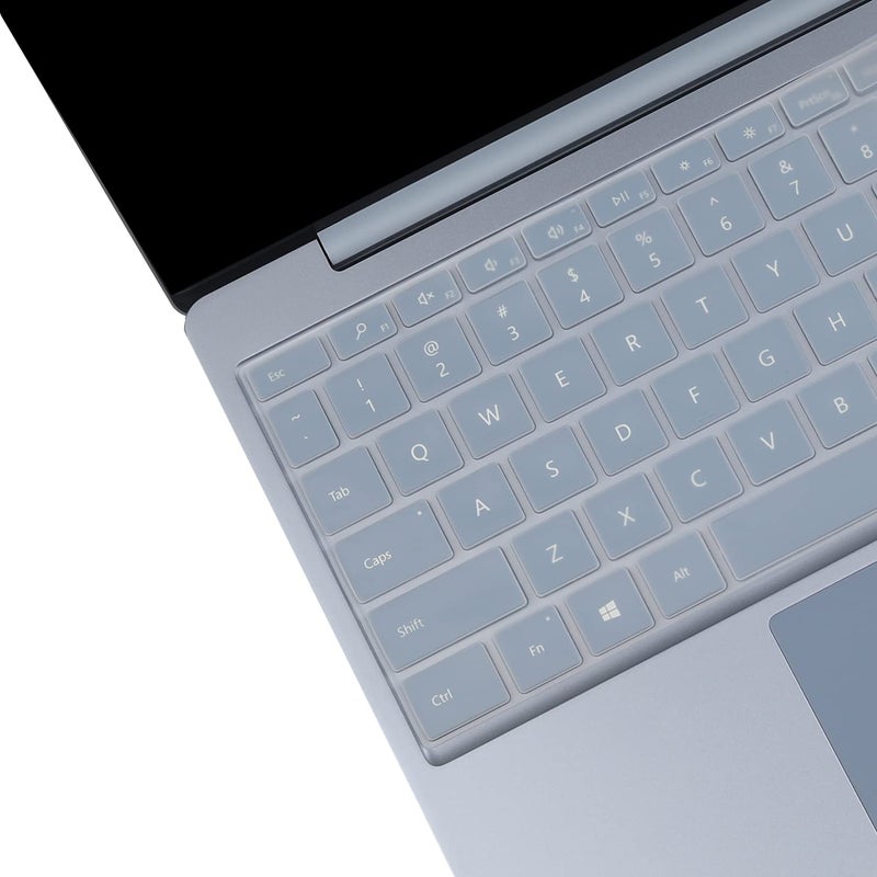 MUBUY-GOL غطاء لوحة مفاتيح لجهاز Microsoft Surface Laptop Go 12.4"، 12.4" Surface Laptop Go 3 (2023)، 12.4" Surface Laptop Go 2 (2022)، 12.4" Surface Laptop Go (2021 2020) (لا يناسب Surface Go 10.5") - شفاف - Image 3
