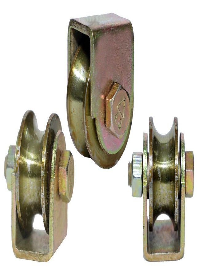 PACIFIC MOVERS Groove Sliding GATE Wheel with Exterior Bracket, for Residential and Industrial Gates, Suitable for U Track, Wheel with Bearing and Bracket (2, U_Groove_2in) - Image 4