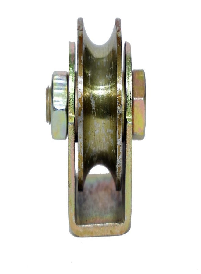 PACIFIC MOVERS Groove Sliding GATE Wheel with Exterior Bracket, for Residential and Industrial Gates, Suitable for U Track, Wheel with Bearing and Bracket (2, U_Groove_2in) - Image 2