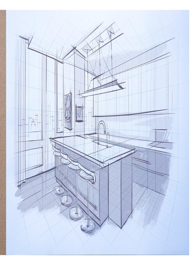 Koala Tools - 40-Page Drawing Pad for 2-Point Perspective, Room Grid Sketch Pad with 3D Virtual Walls Design, Gridded Graph Paper for Interior Room Design, Industrial, Architectural 11 x 17 inches - Image 3