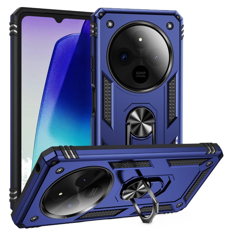 LS غطاء MagSafe بTPU لـ Redmi Note 13 Pro مع حماية من السقوط وحامل قائم مع مقاوم للصدمات مع مغناطيس قوي باللون أزرق مغناطيسي بوظيفة حامل من مادة TPU باللون الأزرق باللون الأحمر - Image 1