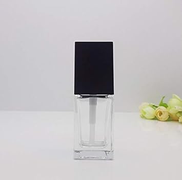 UPSTORE 2Pcs 20ml07oz Empty Square Clear Glass Pump Bottle Lotion Dispenser with Black Lid Refillable Portable Foundation Bottle Makeup Cosmetic Container Holder for Lotion Essence Emulsion Serum - Image 5