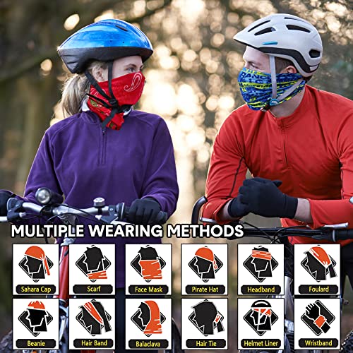 Tarpop 30 Pcs Neck Gaiters Scarf Elastic Wrap Headband Sweat Absorbing Bandana for Women Men Sports Yoga Running(Cool Style) - Image 5