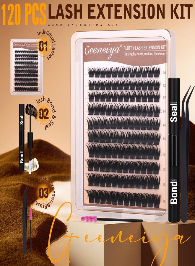 Geeneiya Fairy Lash Clusters Kit D Curl Eyelash Clusters Wispy 10-18MM DIY Lash Extension Kit Volume Cluster Eyelash Extensions Kit Individual Lashes with Waterproof Lash Bond and Seal for Beginners - Image 5