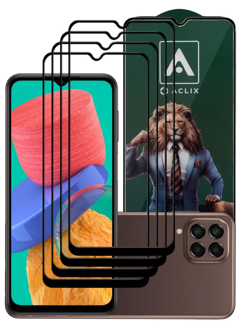 ACLIX 4 Pieces Antistatic ESD Dustproof Premium Quality High Definition Tempered Glass Screen Protector Designed For Samsung Galaxy M33 - Image 1