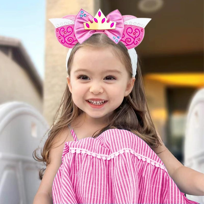 MADO Sleping Beauty Mouse Ears Headband for Women adults kids, Hairband for Princess Dress Up, Park Essentials - Image 3
