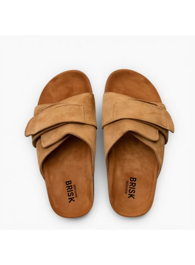 شبشب رجالي أنيق بتصميم عصري ومريح – جلد طبيعي ونعل طبي مقاوم للانزلاق متوفر بمختلف المقاسات و الالوان - Image 4