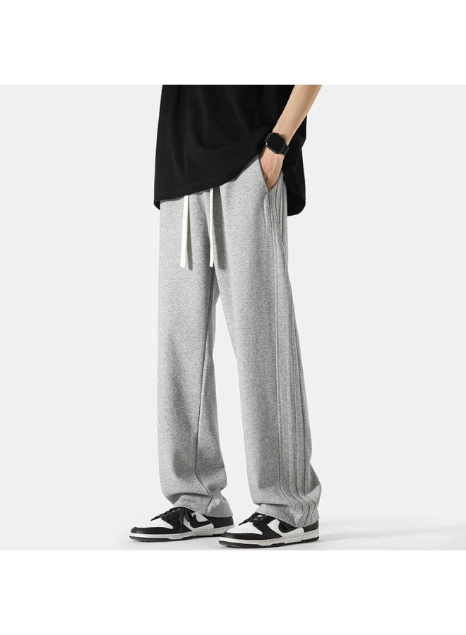 Vuug Men's Casual Pants Autumn Straight Tube Trendy Youth Sports Pants Gray 4XL - Image 1