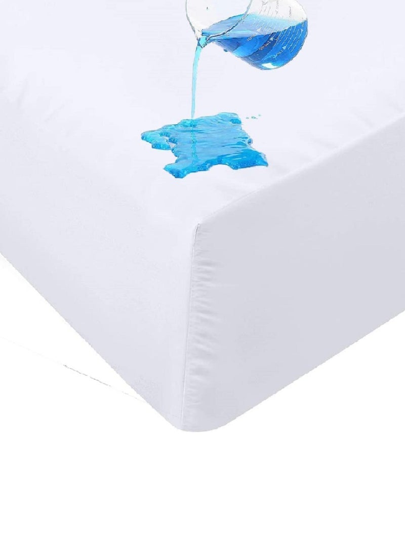 Blueberry Waterproof Super Mattress Protector Terry Towelling 120X200+20cm  - Image 1