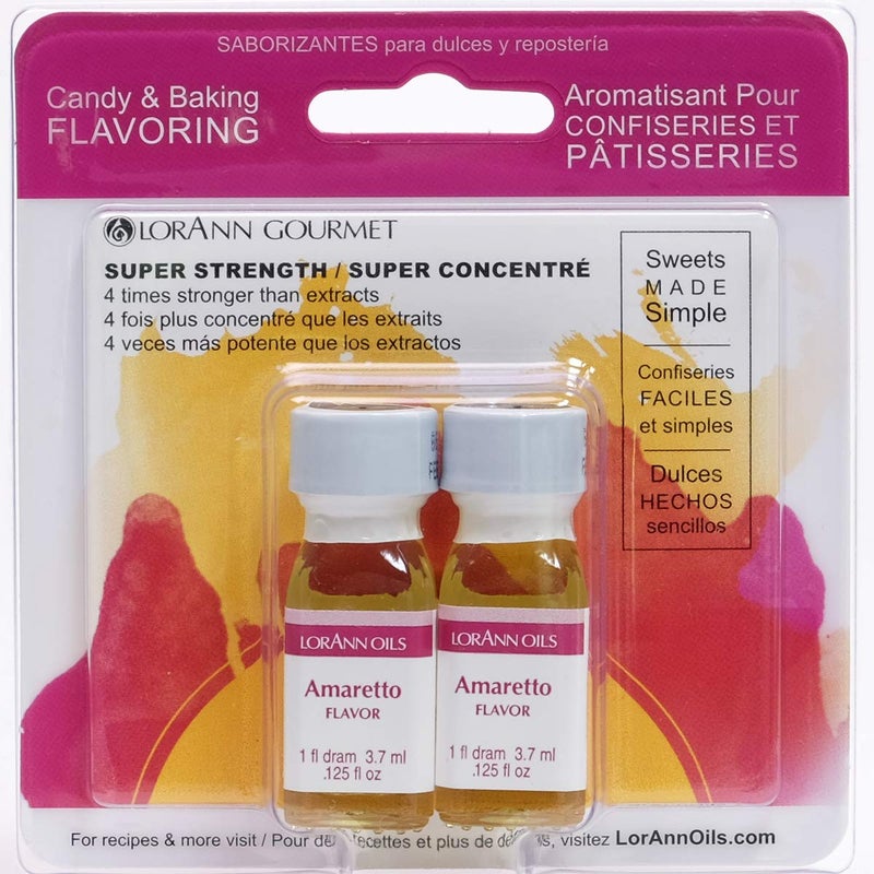 LorAnn Oils LorAnn Amaretto SS Flavor 1 dram bottle 0125 fl oz  37ml  1 teaspoon  Twin pack blistered