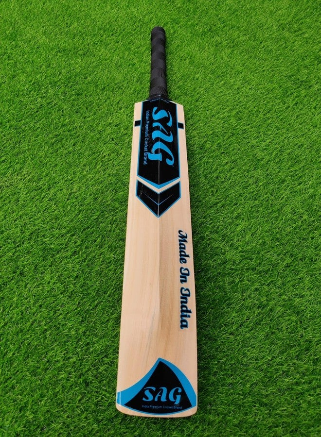 تبلد مضرب كريكيت SAG أزرق سميك رقم 5 من خشب الصفصاف الإنجليزي - Image 4