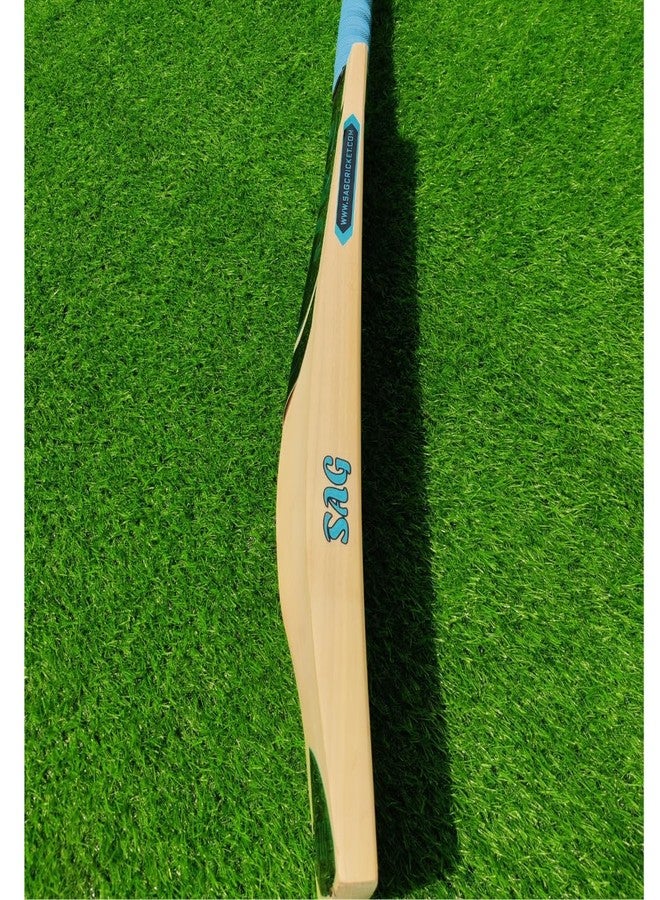 تبلد مضرب كريكيت SAG أزرق سميك رقم 5 من خشب الصفصاف الإنجليزي - Image 1