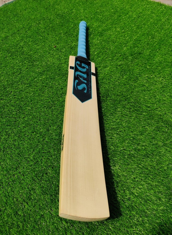 تبلد مضرب كريكيت SAG أزرق سميك رقم 5 من خشب الصفصاف الإنجليزي - Image 5