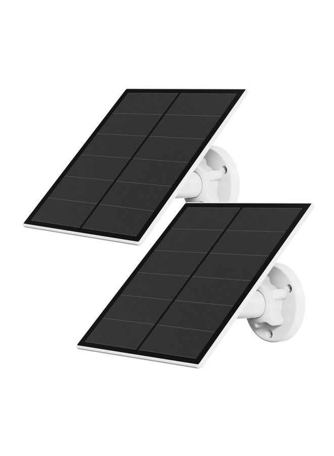YCTechCam Solar Panel for Security Camera, 5W USB Solar Panel for Micro USB and USB-C Port Outdoor Rechargeable Battery Camera, Solar Panels with 9.8ft Cable, Adjustable Wall Mount, IP65 Waterproof, 2 Pack - Image 1