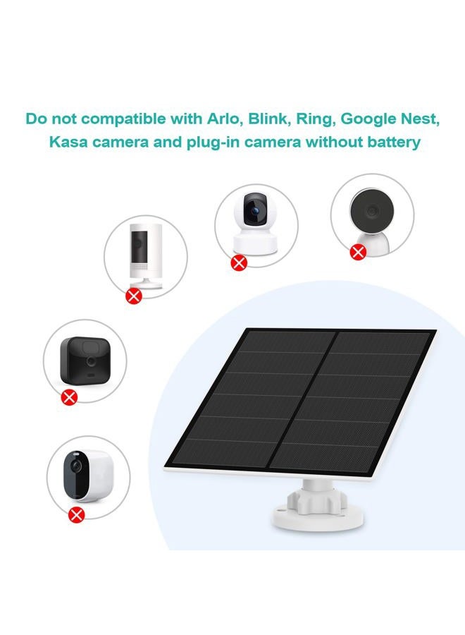 YCTechCam Solar Panel for Security Camera, 5W USB Solar Panel for Micro USB and USB-C Port Outdoor Rechargeable Battery Camera, Solar Panels with 9.8ft Cable, Adjustable Wall Mount, IP65 Waterproof, 2 Pack - Image 3
