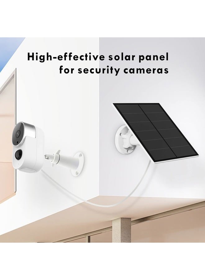 YCTechCam Solar Panel for Security Camera, 5W USB Solar Panel for Micro USB and USB-C Port Outdoor Rechargeable Battery Camera, Solar Panels with 9.8ft Cable, Adjustable Wall Mount, IP65 Waterproof, 2 Pack - Image 5