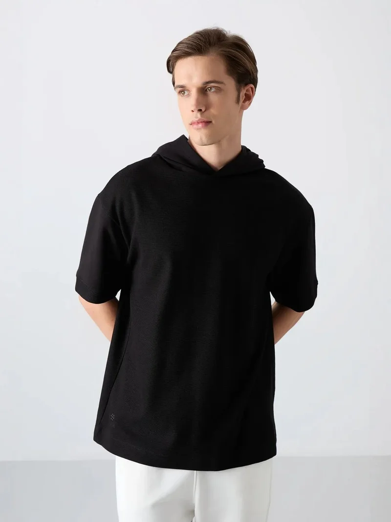 تومي لايف TOMMY Oversized Hooded Short-sleeve T-shirt