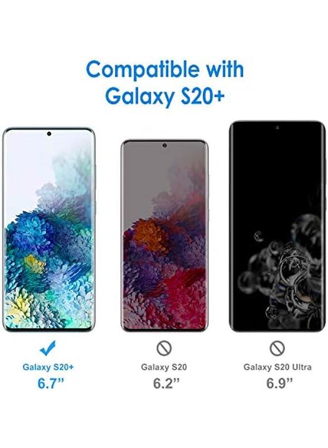 جي تيك واقي شاشة لهاتف سامسونج جالكسي S20 بلس مقاس 6.7 بوصة عالي الوضوح، غلاف مرن من مادة TPU، عبوة من قطعتين - Image 2