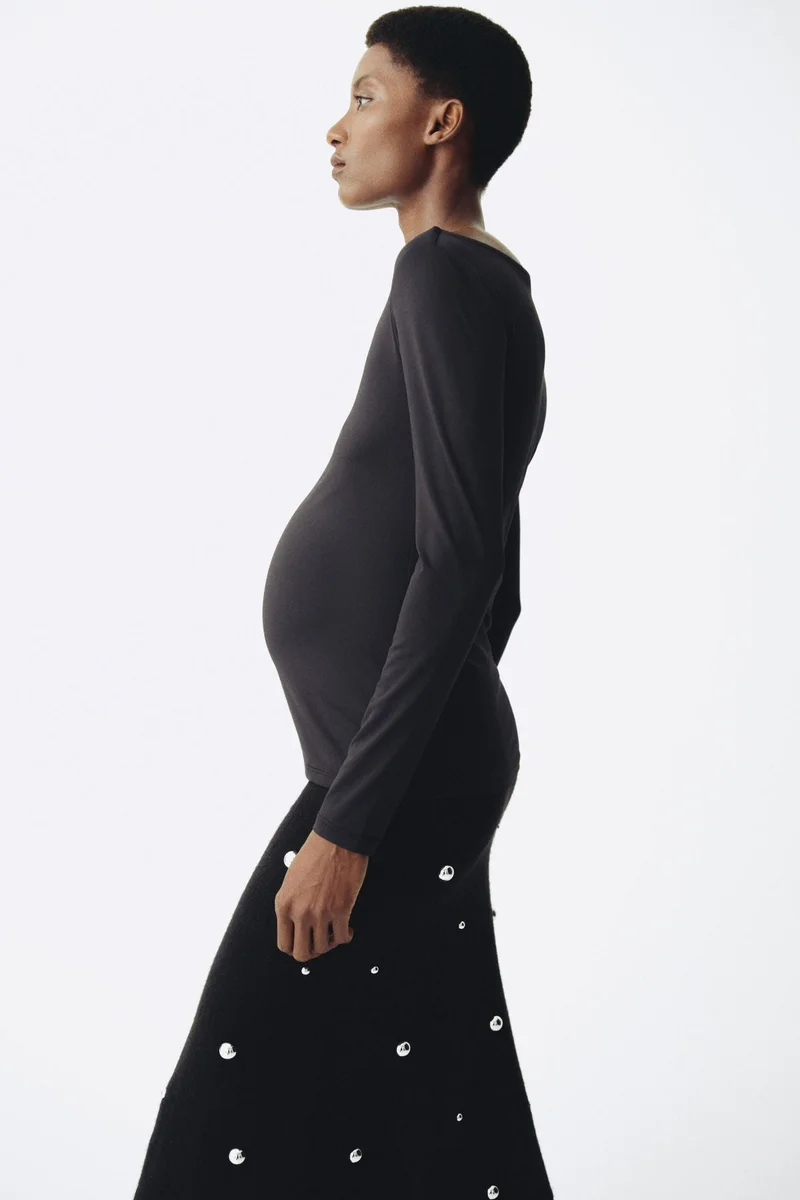 H&M  MAMA Boat-neck top for Women | Best Price UAE