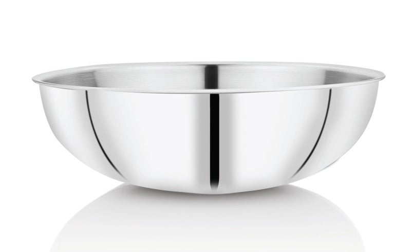 Tosaa Triply Stainless Steel Tasla|Ideal Tasla for Curry/Stir-Fry/Deep-Fry/DryVeg/Sauté Induction Friendly, Heavy Base Kadhai Naturally Non-Stick | 24cm, 2000 ml - Image 5