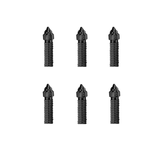 Sovol SV06 Plus/SV07/SV07 Plus Hardened Steel High Flow Nozzles 0.4mm*2pcs/0.6mm*2pcs/0.8mm*1pc/1mm*1pc 6pcs in Total - Image 2