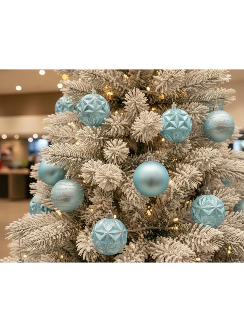 AKDC 12pcs Blue Christmas Bells Décor Set – 6cm Hanging Ornaments for Tree, Party & Home Decoration - Image 2