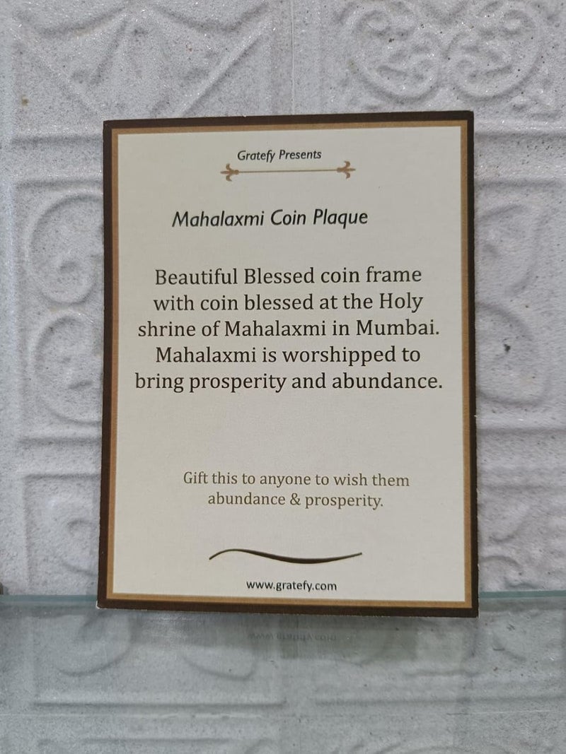 GRATEFY | Good wish gifting | Good luck frame | Swastik Frame With Blessed Coin from Mahalaxmi  - Image 5