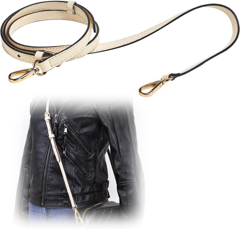 Live Up Full Grain Purse Strap Genuine Leather Replacement for Cross Body Bag Handbags - Image 1