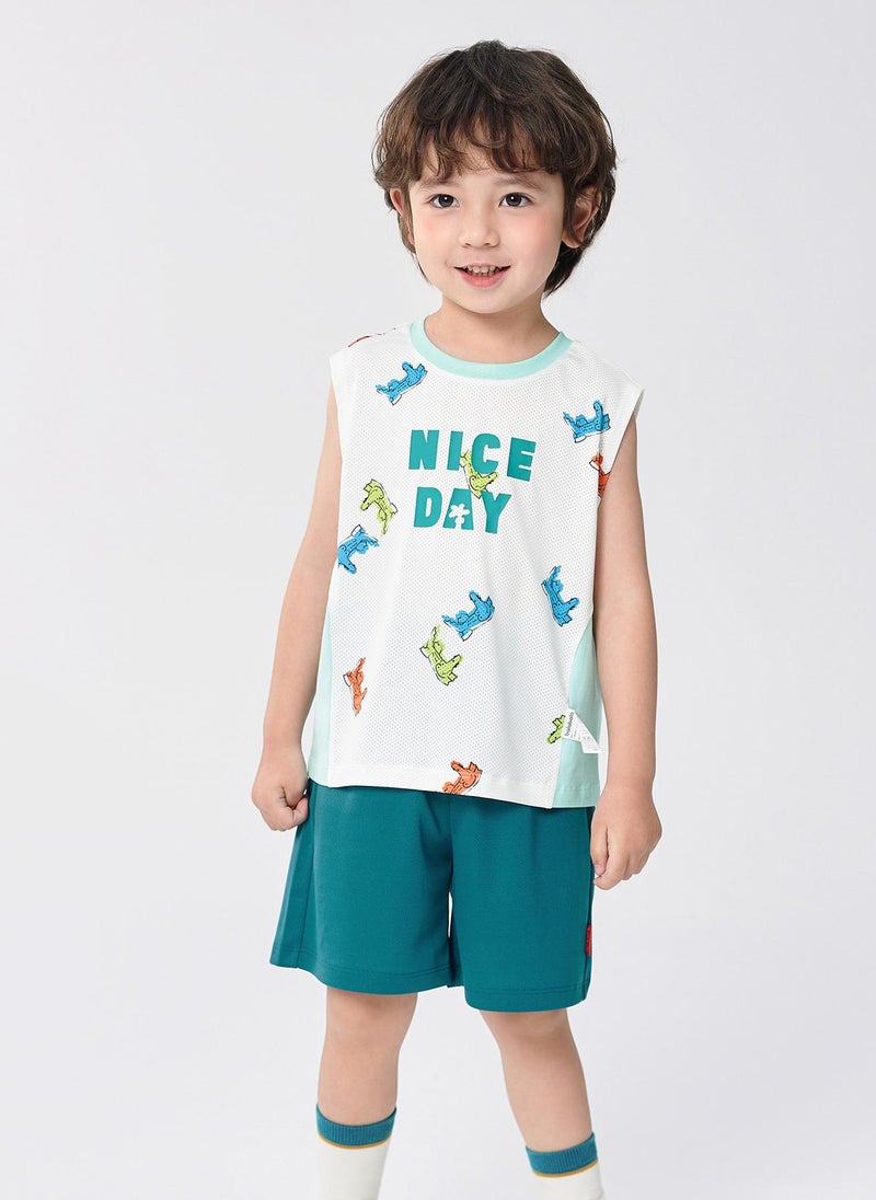 Balabala Toddler Boy Knit short sleeve suit  - Image 1