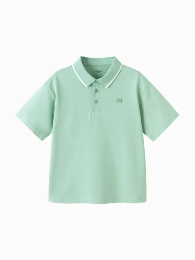 بالابالا Kids Girl Lapel short-sleeved T-shirt