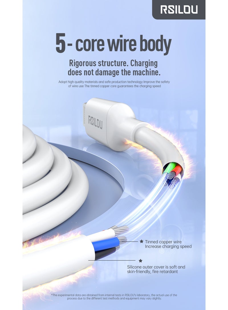 rsilou Type-C to Lightning Fast Charging Data Cable (120cm) - Image 4