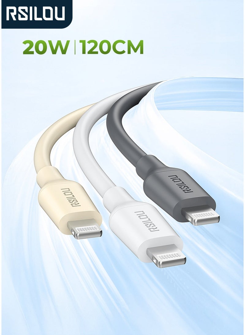 RSILOU-R2031 Type-C to Lightning Fast Charging Data Cable (120cm) | 20W PD Compatible | Durable & Tangle-Free Design | High-Speed Sync Cable for iPhone, iPad, and AirPods - Image 1