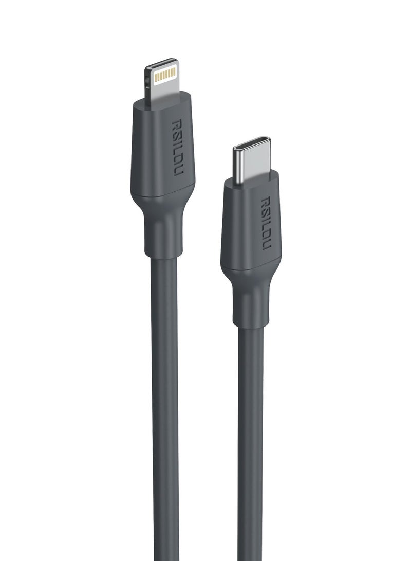 RSILOU-R2031 Type-C to Lightning Fast Charging Data Cable (120cm) | 20W PD Compatible | Durable & Tangle-Free Design | High-Speed Sync Cable for iPhone, iPad, and AirPods - Image 2