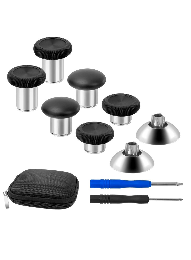 Y&D 8 in 1 Metal Controller Thumbsticks Buttons Grip Mod Replacement Kit & T8 Cross Screwdrivers Repair for PS5 Controller, Xbox One S/Elite - Image 1